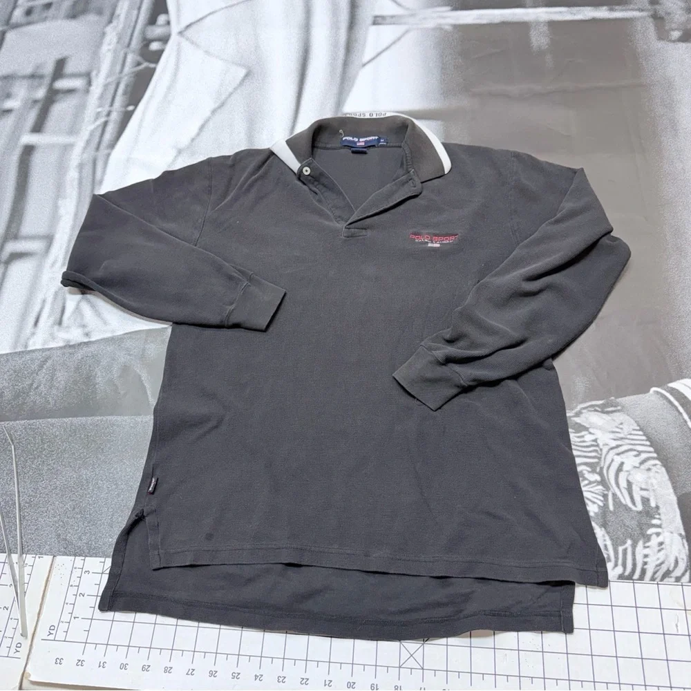 Polo Sport Ralph Lauren Men’s Size Medium Rugby Long Sleeve Shirt A38